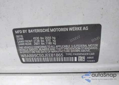 2018 BMW 330I from USA, damaged, VIN WBA8B9C50JEE81865